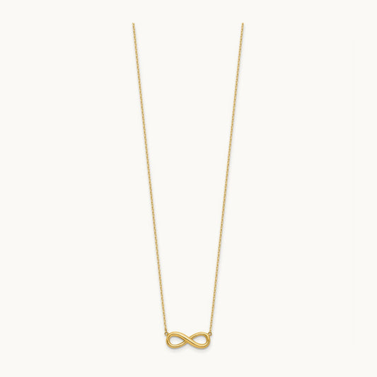 Polished Infinity 16.5in with 1in ext Necklace, 14K