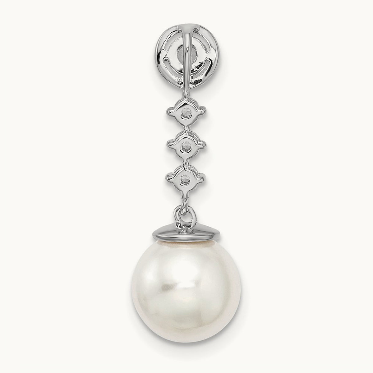 Freshwater Cultured Pearl & Diamond Chain Slide — photo set