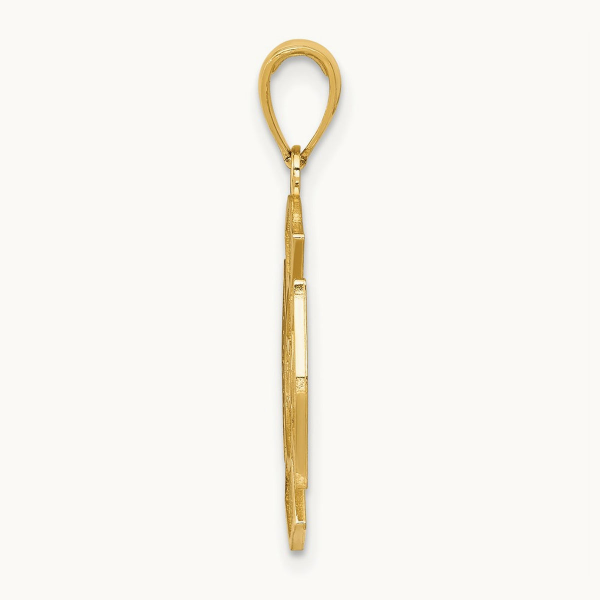 Fire Department FD Badge Pendant, 14K