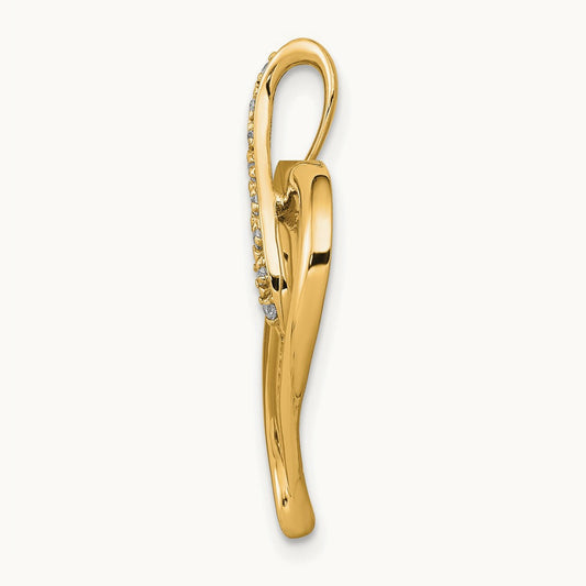 1/20ct. Diamond Heart and Infinity Pendant, 14K