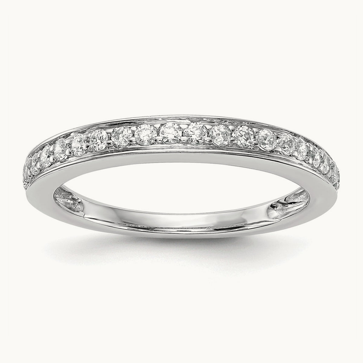 Diamond Wedding Band, 14K White Gold