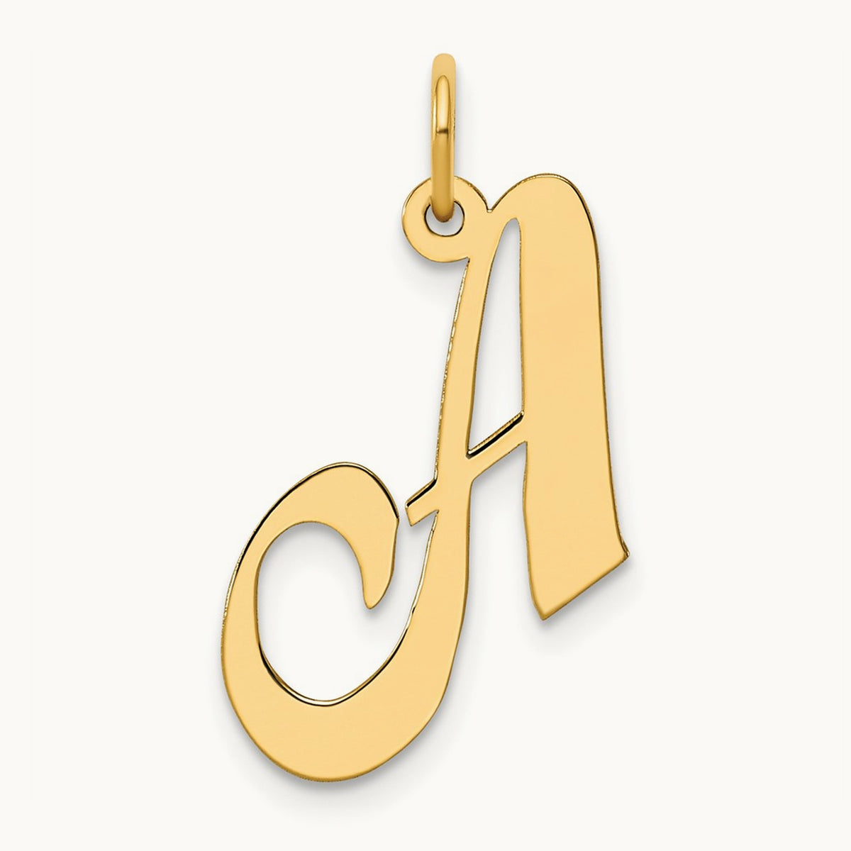 Medium Fancy Script Initial Charm