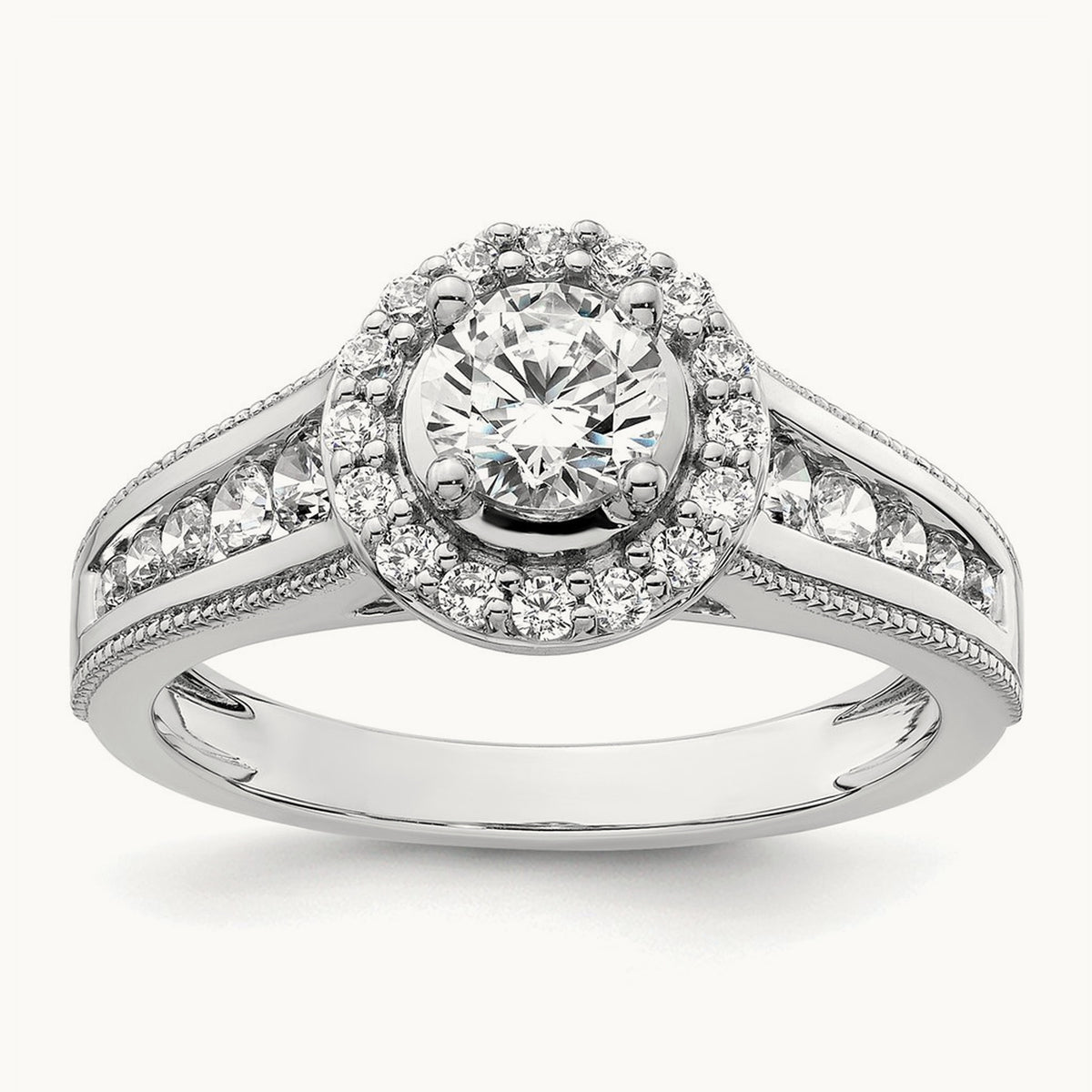 Halo Engagement Ring, 1.00 ct tw Lab-Grown Diamond