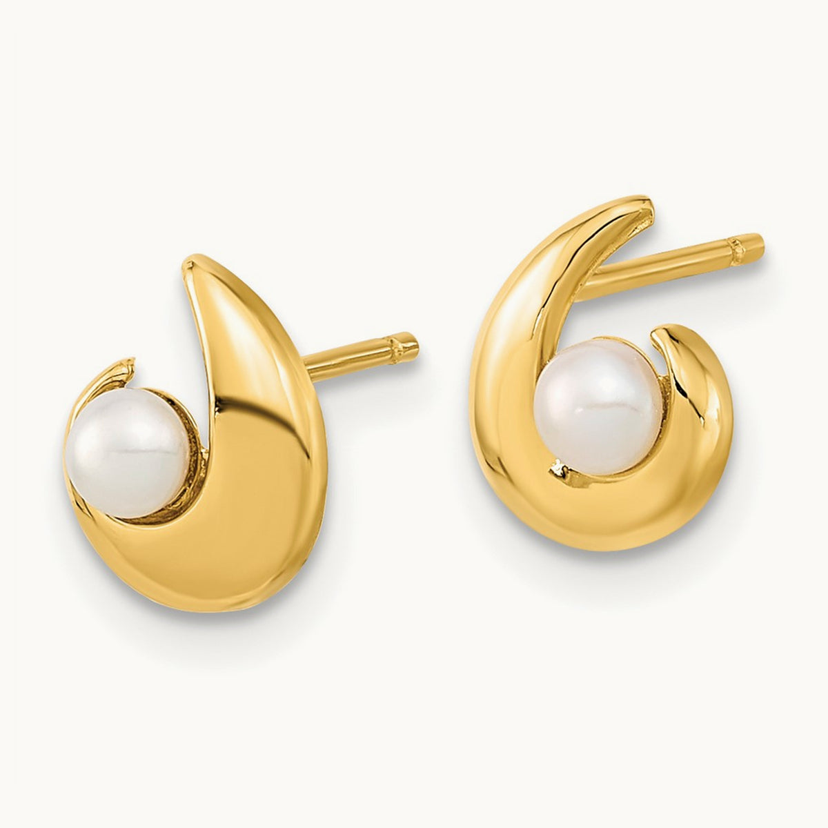 Madi K Polished Freshwater Cultured Pearl Post Earrings — photo set