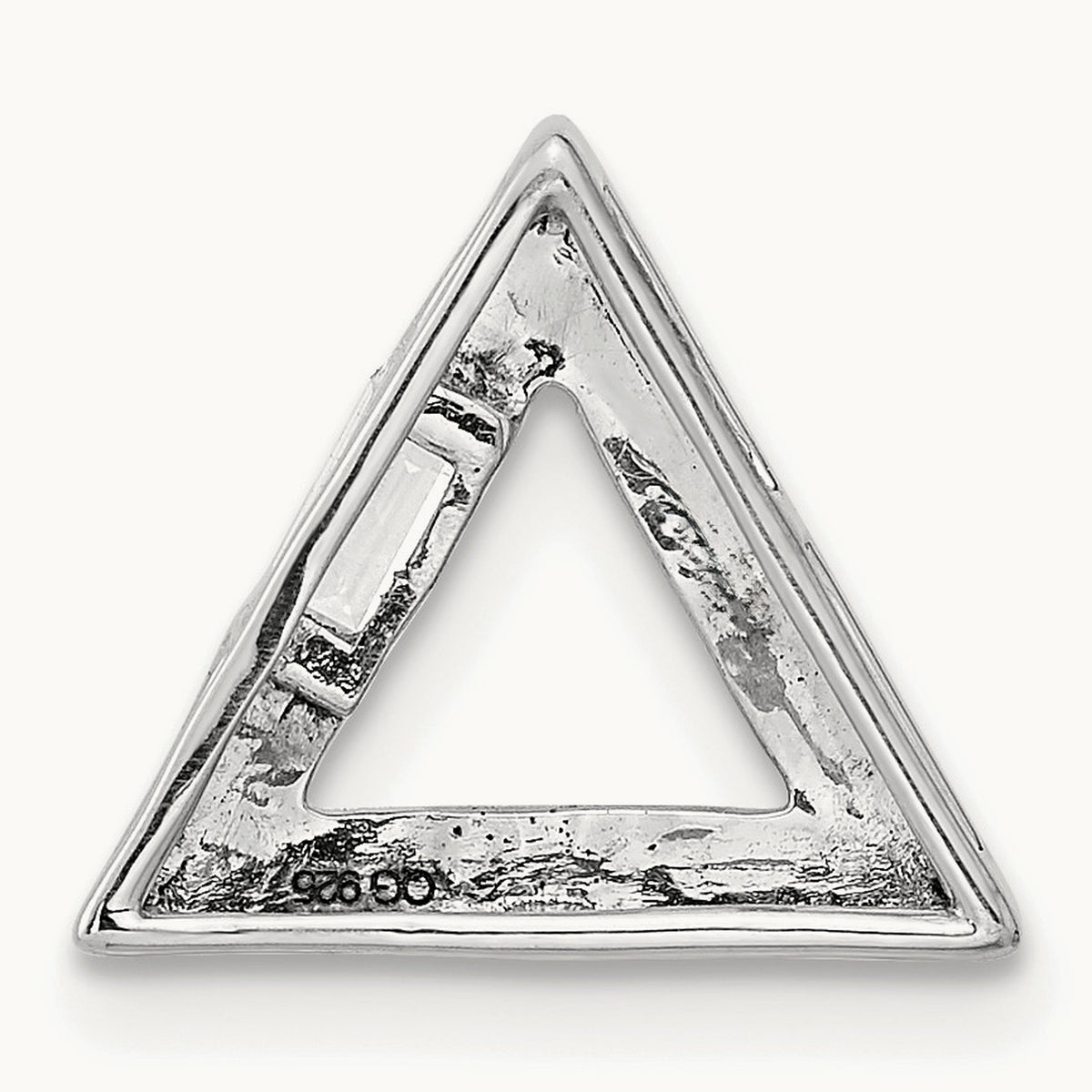 Polished Triangle Diamond Chain Slide, 14K