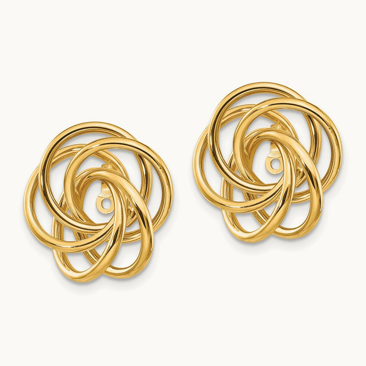 Polished Love Knot Earring Jackets — photo set