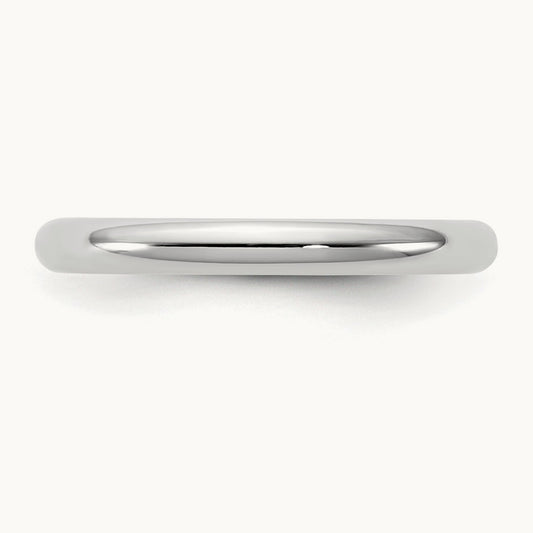 Standard Comfort Fit Band, 2.5mm, 10K White Gold