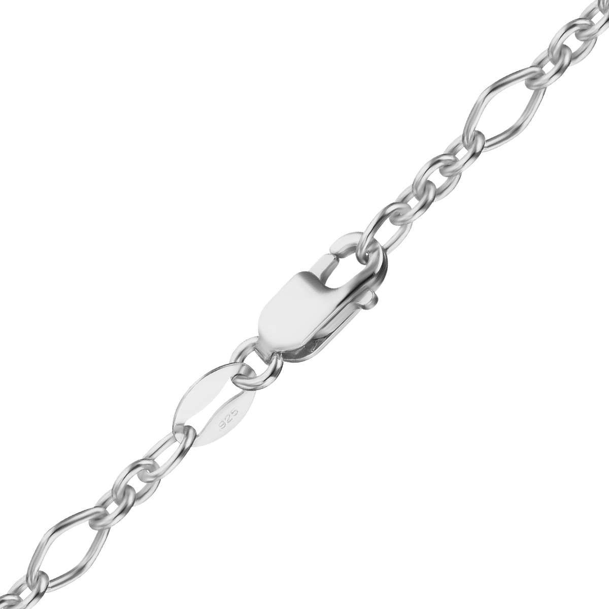 Fancy Cable Necklace in Sterling Silver