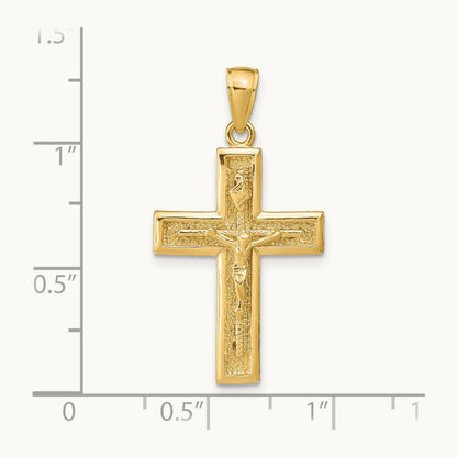Polished Crucifix Pendant, 14K