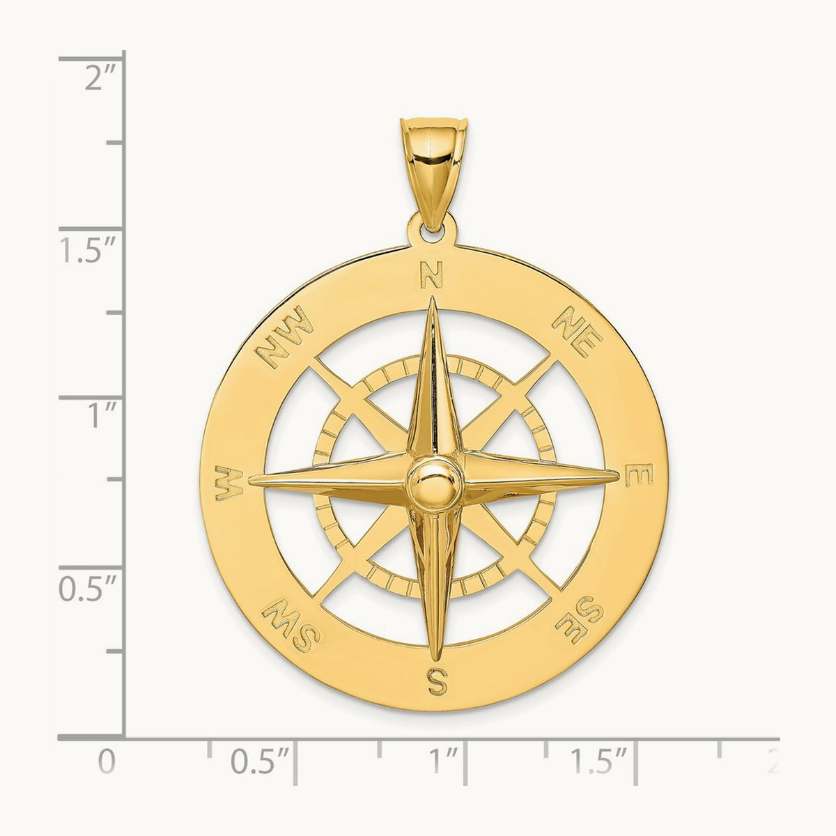 Nautical Compass Charm — 41.5mm