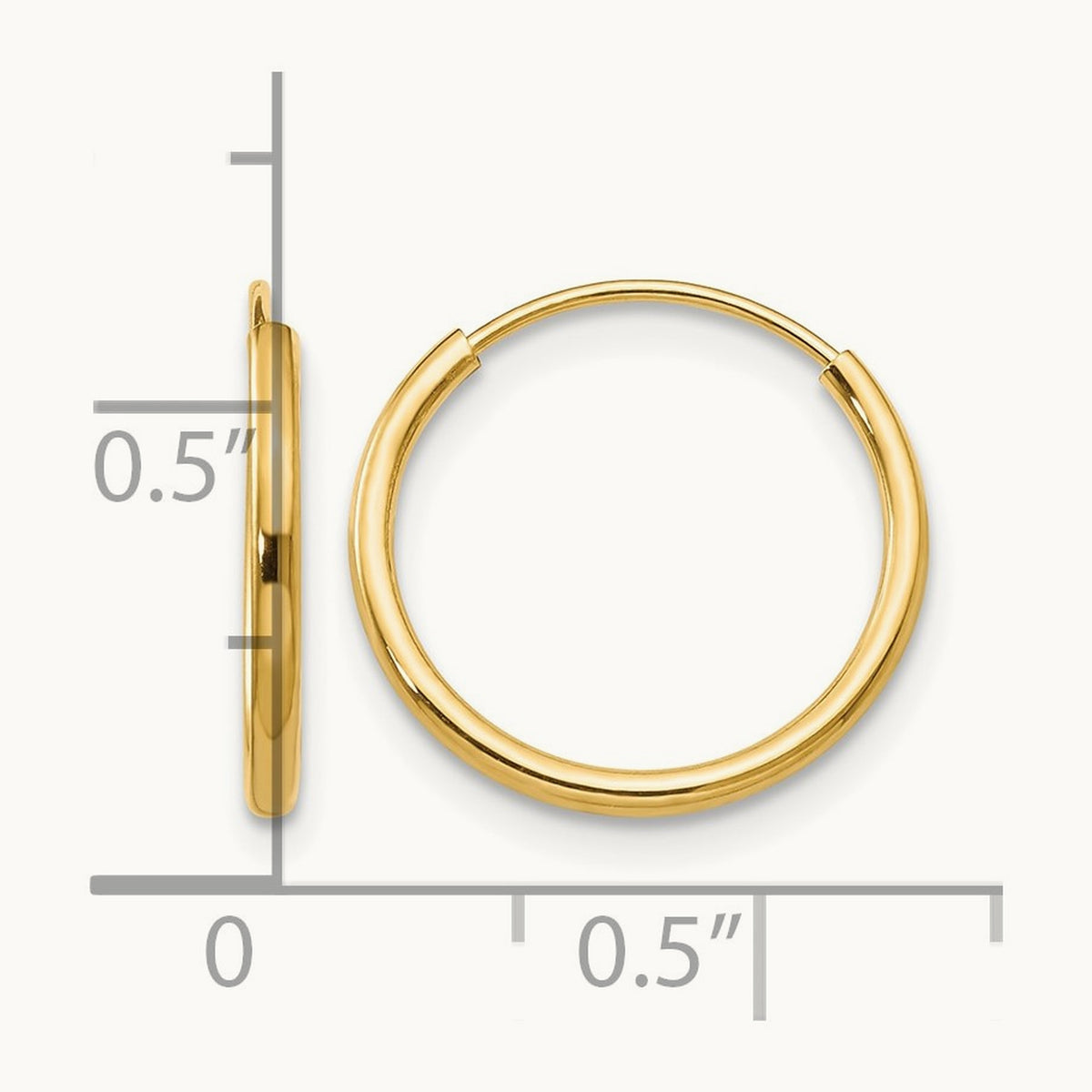 Madi K Endless Hoop Earrings, 14K