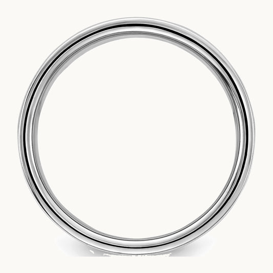 Sterling Silver Rhodium-plated 9mm Flat Band