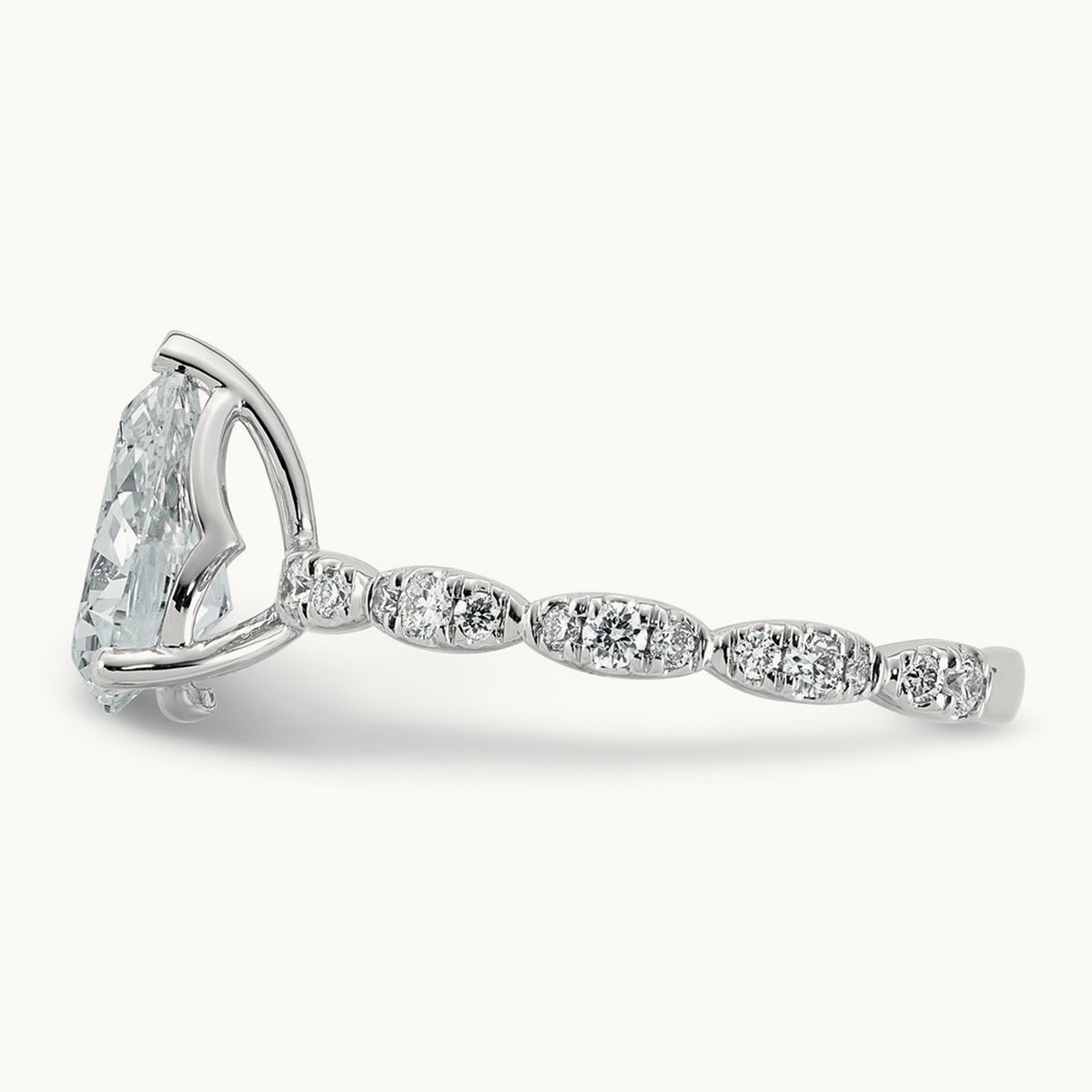 Pear Center Ring, 1 7/8-3 1/2 ct Lab-Grown Diamond