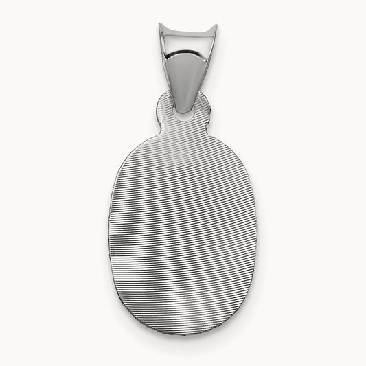 Our Lady of Guadalupe Semi-Solid Oval Pendant — 17mm