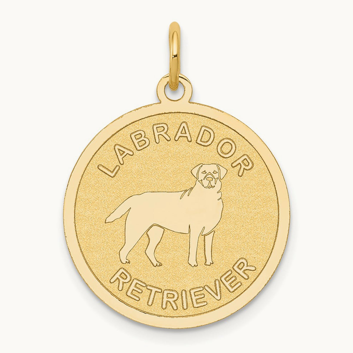 Labrador Retriever Disc Charm, 14K