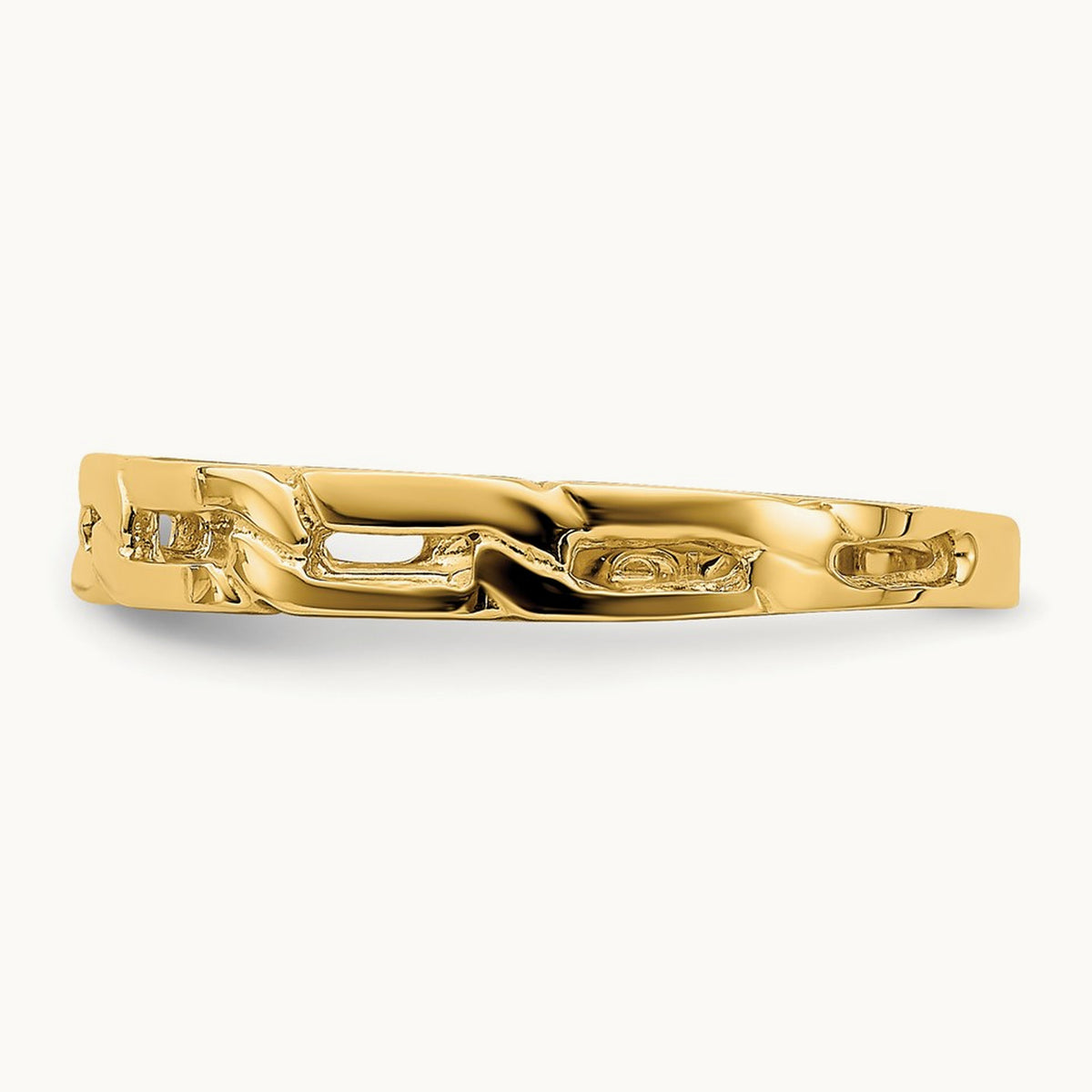 Five Chain Link Band Ring, 14K