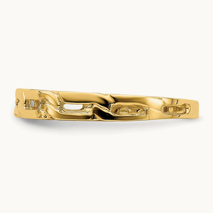 Five Chain Link Band Ring, 14K