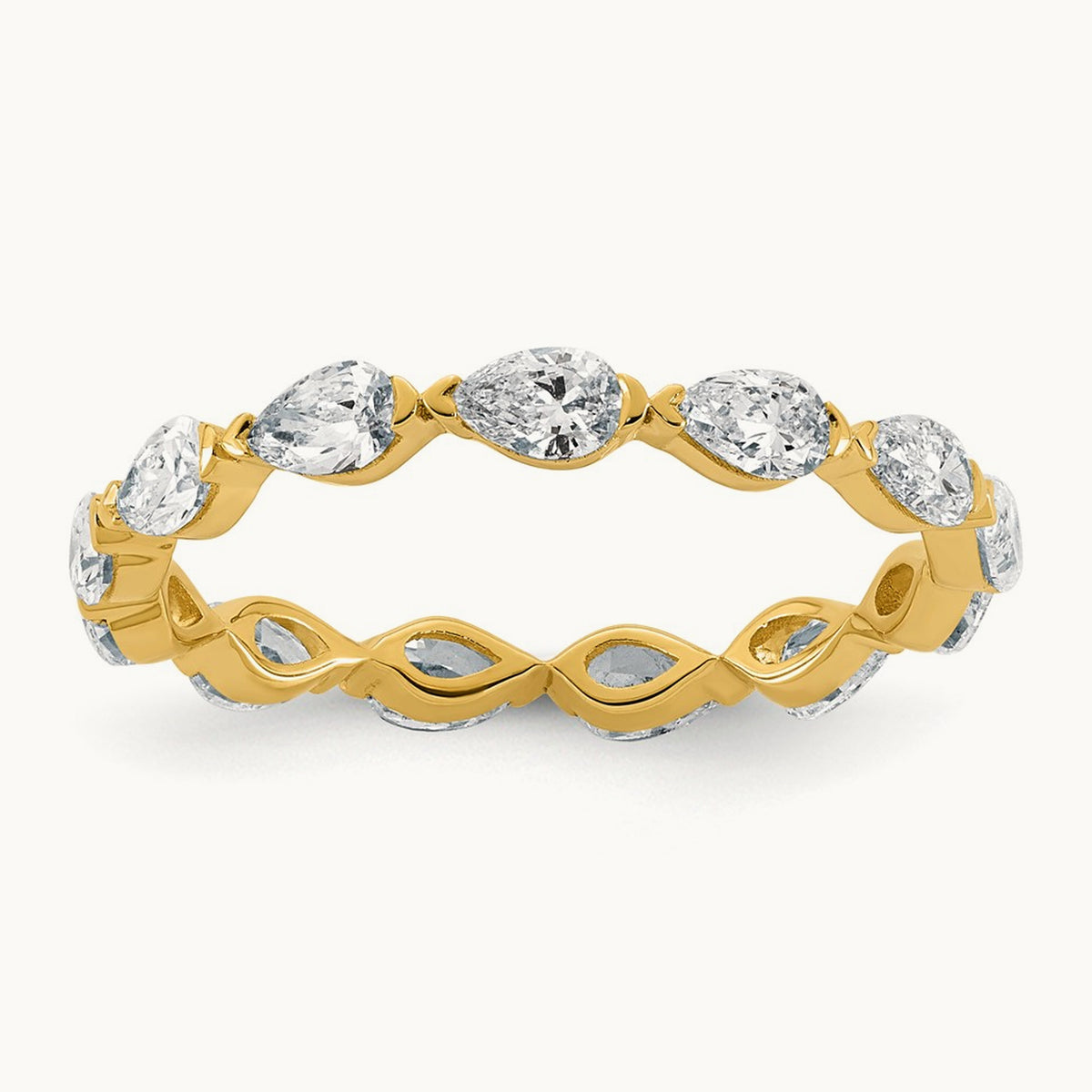 Pear Eternity Ring, 1.25 ct tw Lab-Grown Diamond