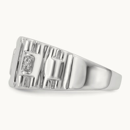 AA Diamond men's ring, 14K White Gold
