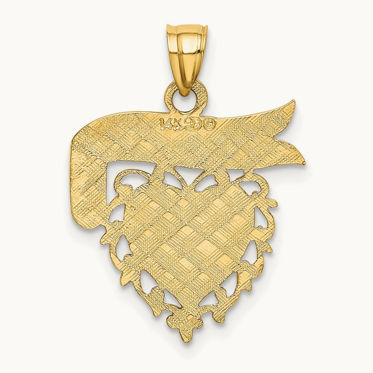 DADDYS GIRL Heart Pendant, 14K