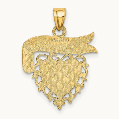DADDYS GIRL Heart Pendant, 14K