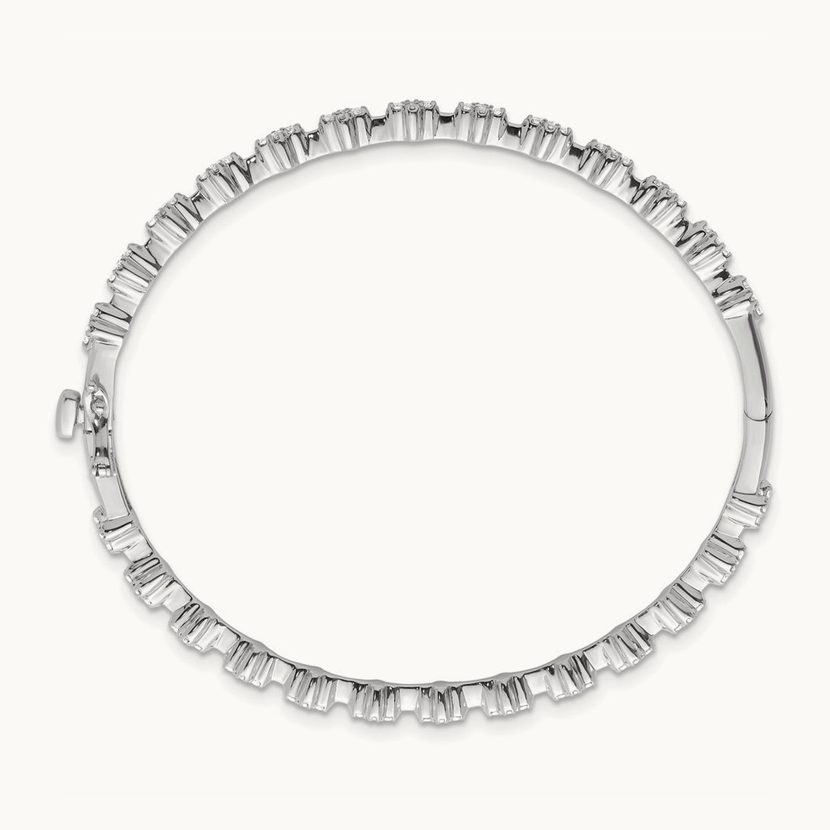 Hinged Bangle Bracelet, 1.00 ct tw Lab-Grown Diamond
