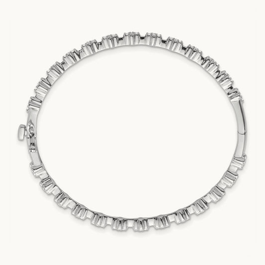 Hinged Bangle Bracelet, 1.00 ct tw Lab-Grown Diamond