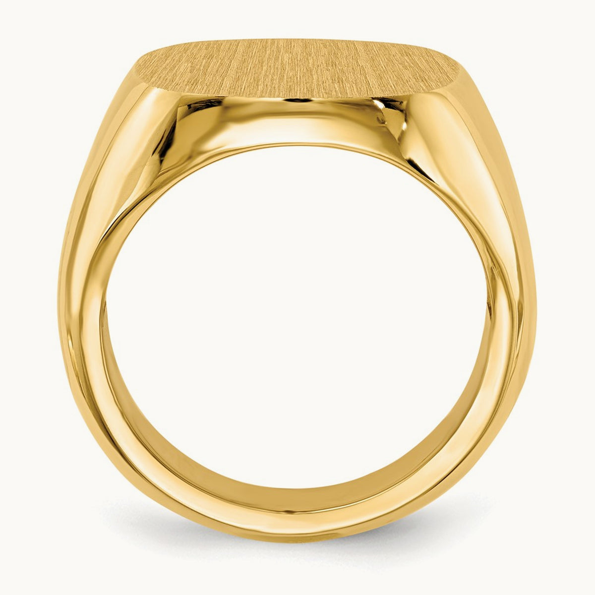 Open Back Mens Signet Ring — photo set