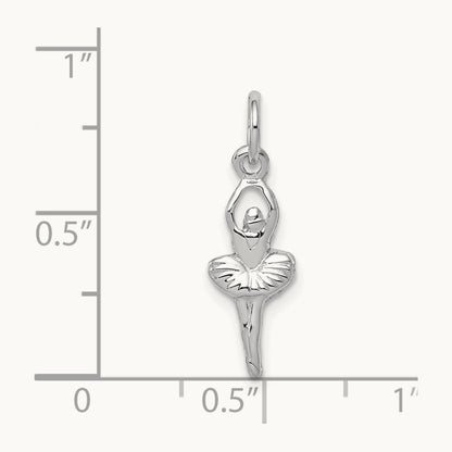 Ballerina Charm, 14K White Gold