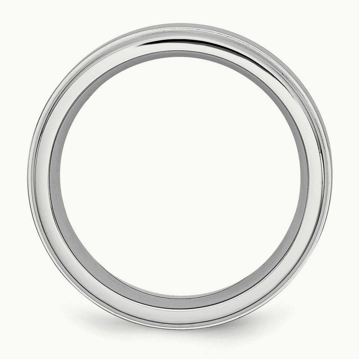 Cobalt Satin and Polished Ridged Edge Band — 8mm (2)