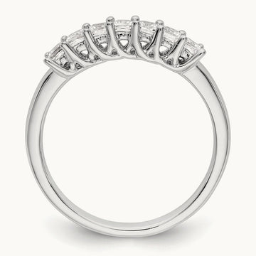 7-Stone Diamond Band, 14K White Gold