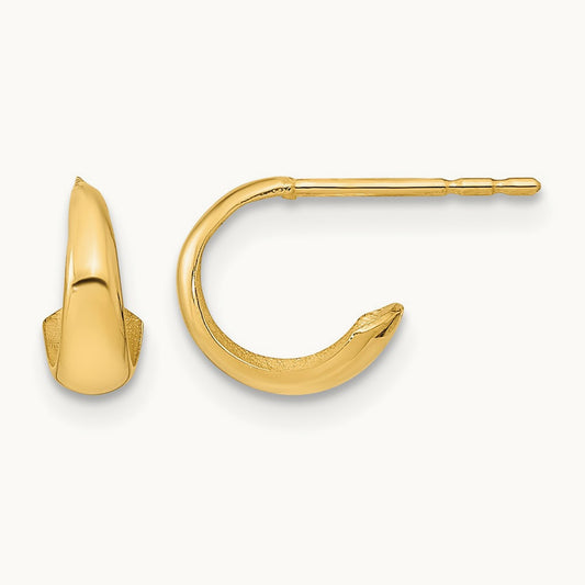 Polished Hoop Post Earrings — photo set