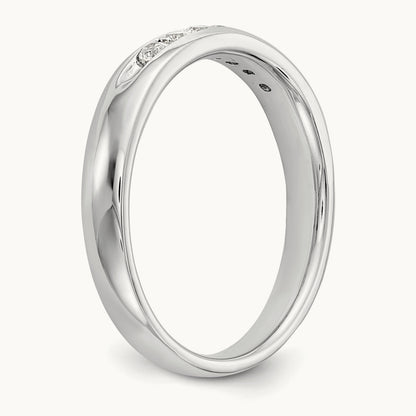 7-Stone Diamond Channel Band, 14K White Gold