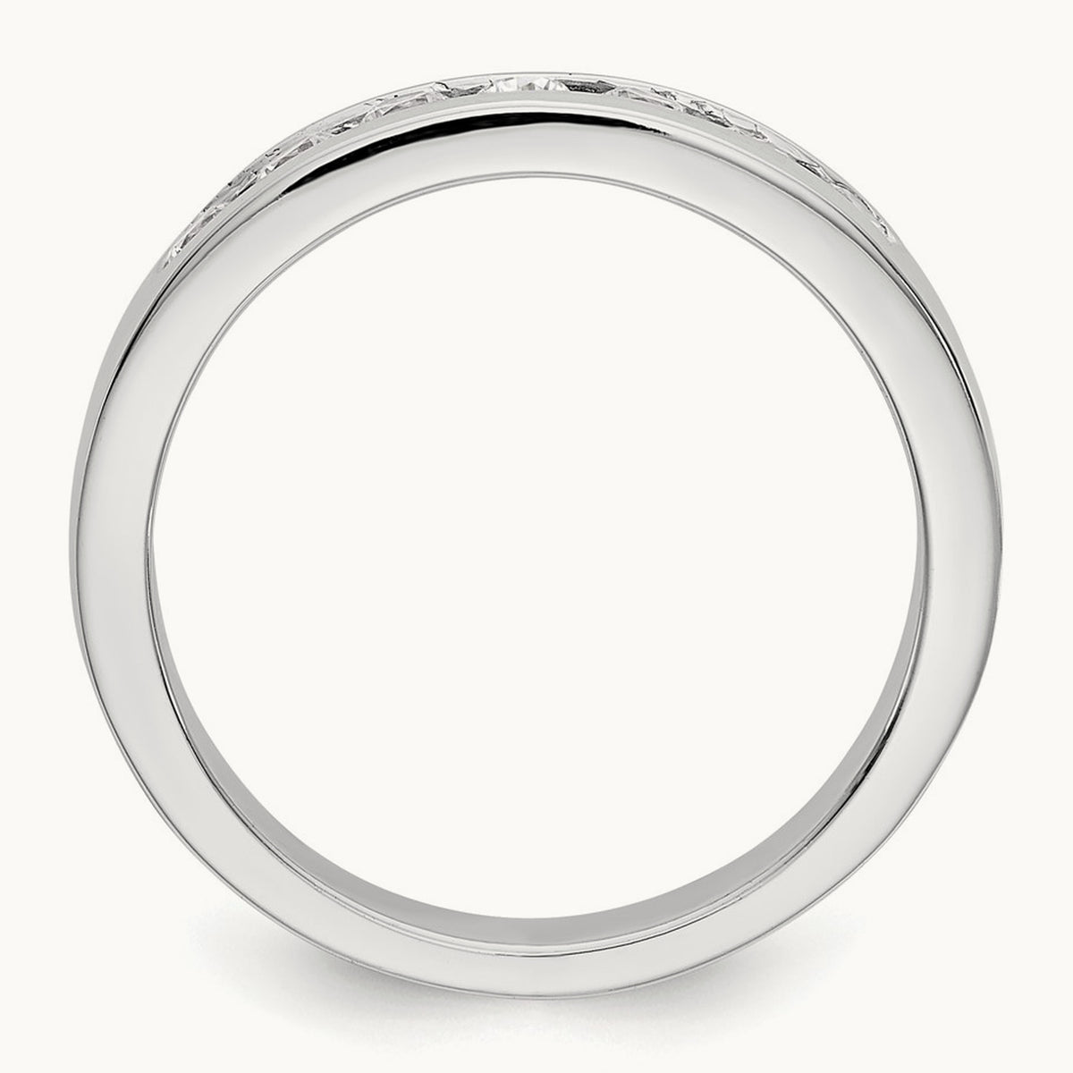 7- Stone Channel Band Mounting, 2.4mm, 14K White Gold