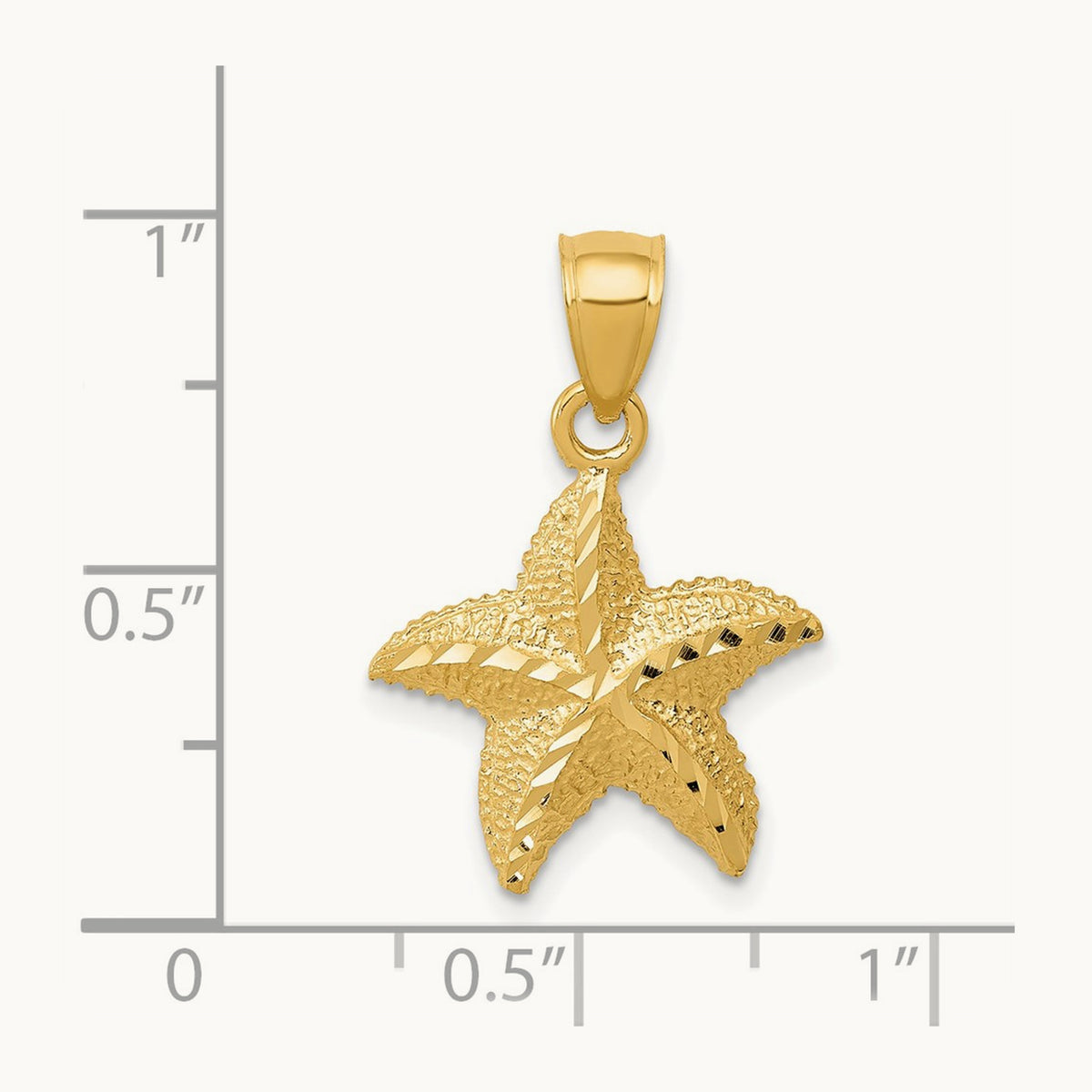 Starfish Pendant, 14K