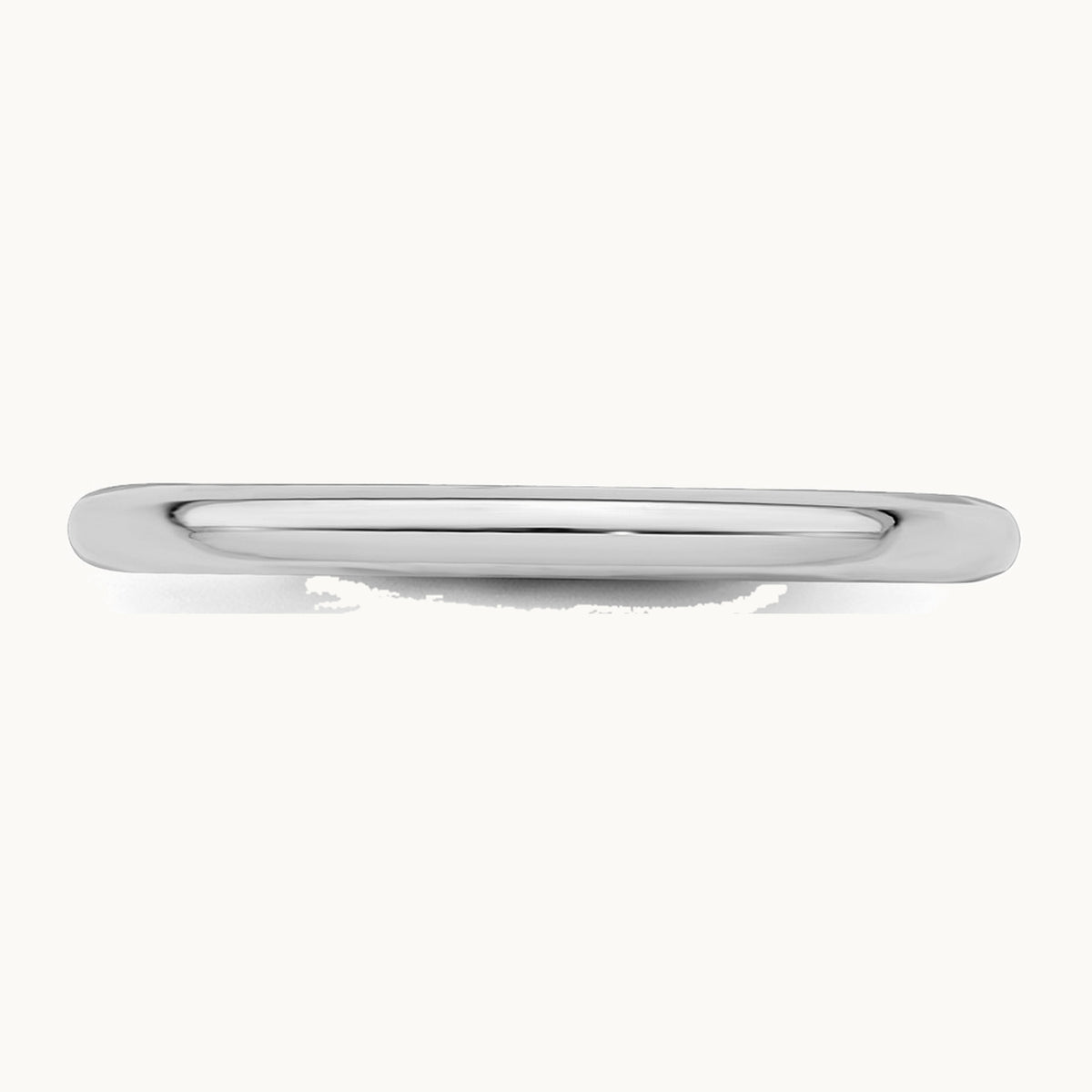 Sterling Silver Rhodium-plated 2mm Comfort Fit Band