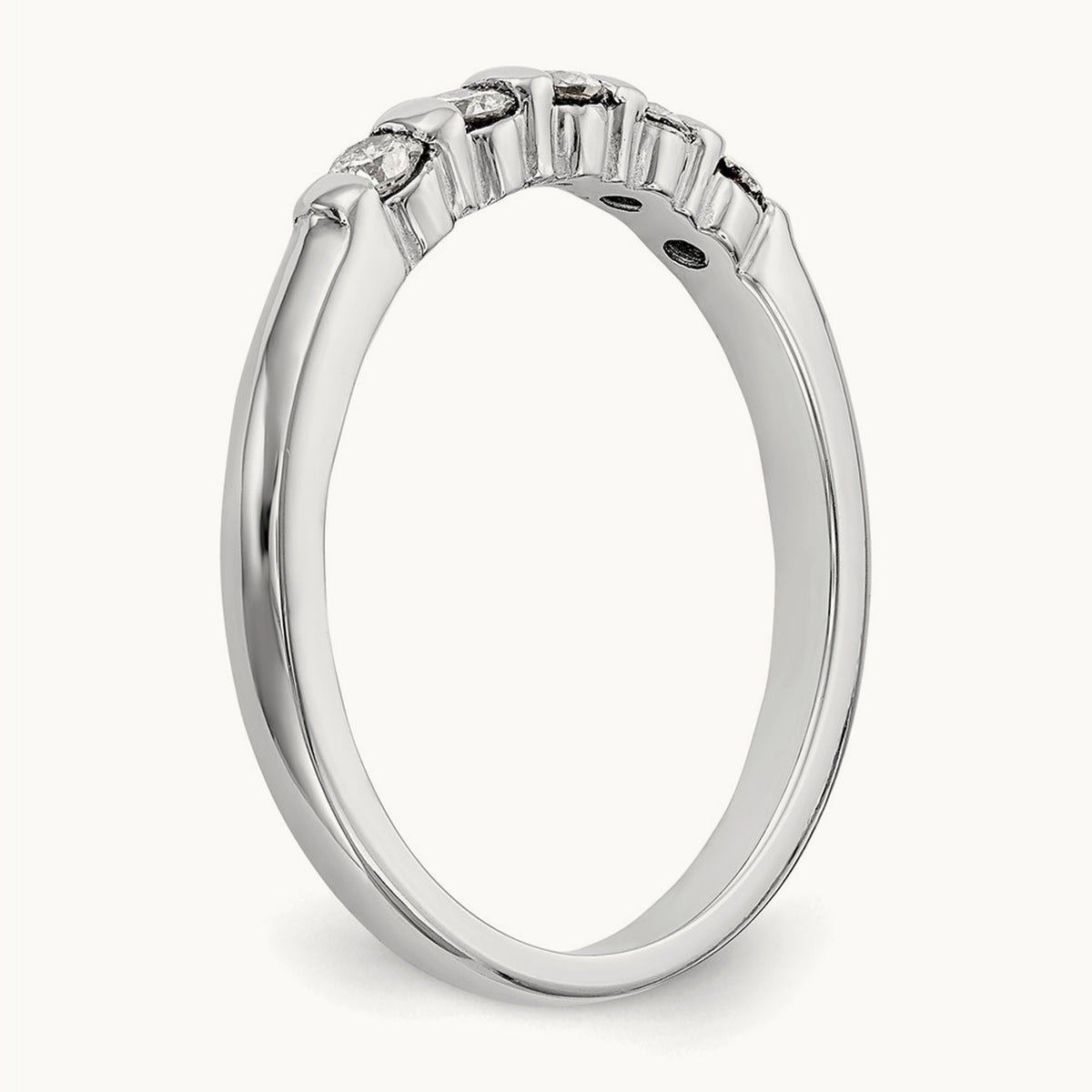 5-Stone Diamond Band, 14K White Gold
