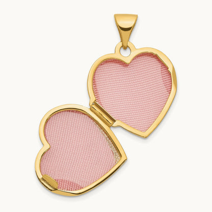 Double Heart Locket — 14K Yellow Gold, 21mm