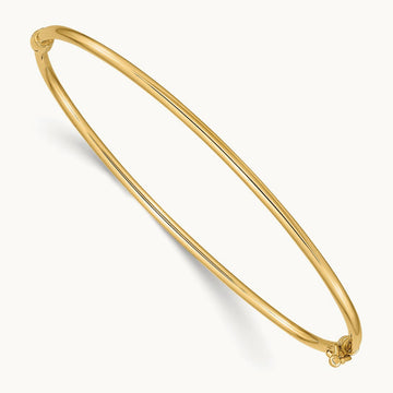 Hinged Bangle Bracelet — 14K Yellow Gold