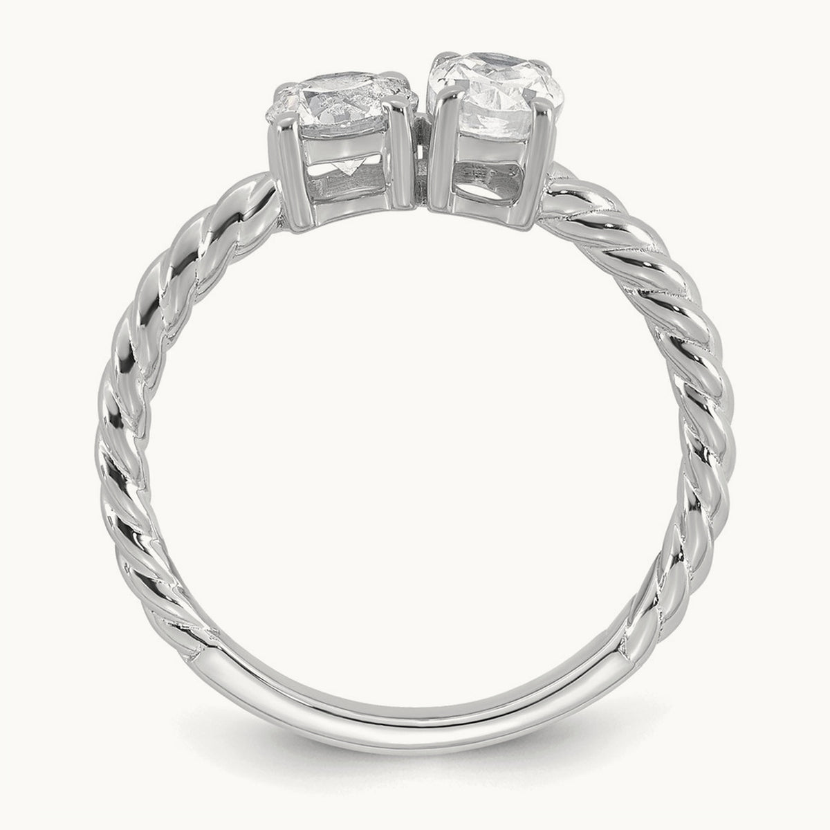 2 Stone Fashion Ring, 1.00 ct tw Lab-Grown Diamond