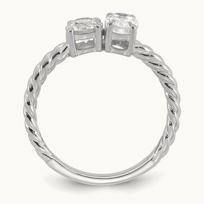 2 Stone Fashion Ring, 1.00 ct tw Lab-Grown Diamond