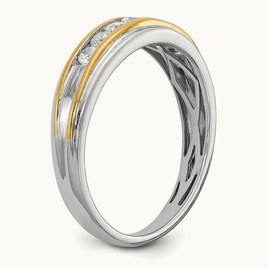 And Yellow Gold Men's Ring, 0.50 ct tw