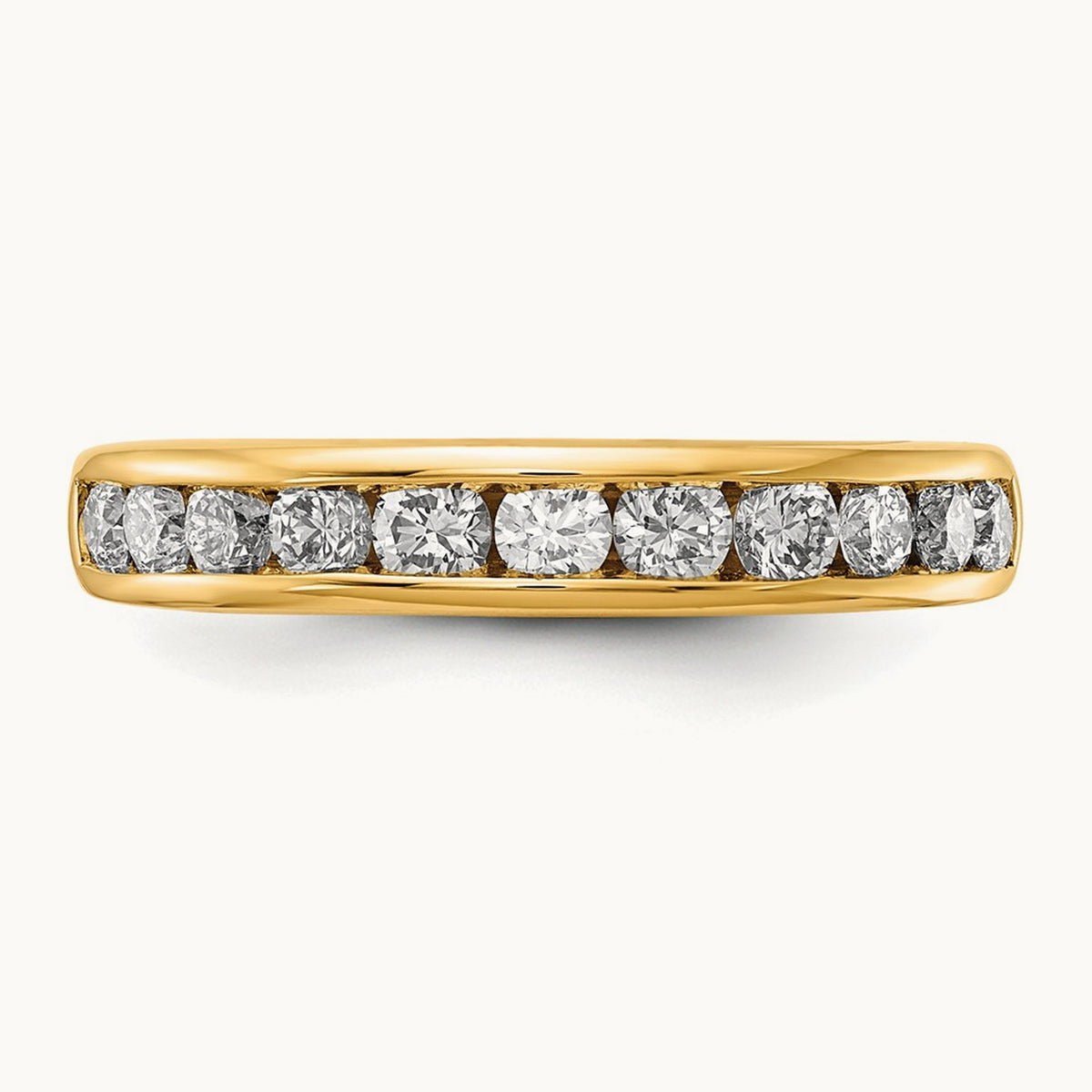 Channel Set Band, 0.10-1.00 ct tw Lab-Grown Diamond — 3/4 ct, 14K Yellow Gold