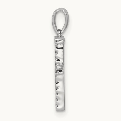 Diamond Letter F Initial Pendant, 14K White Gold