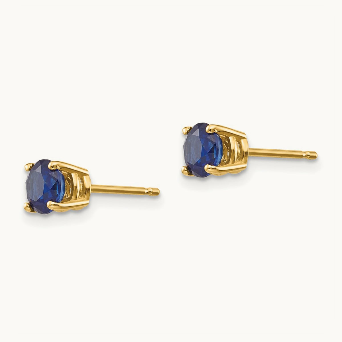 Sapphire Post Earrings, 14K