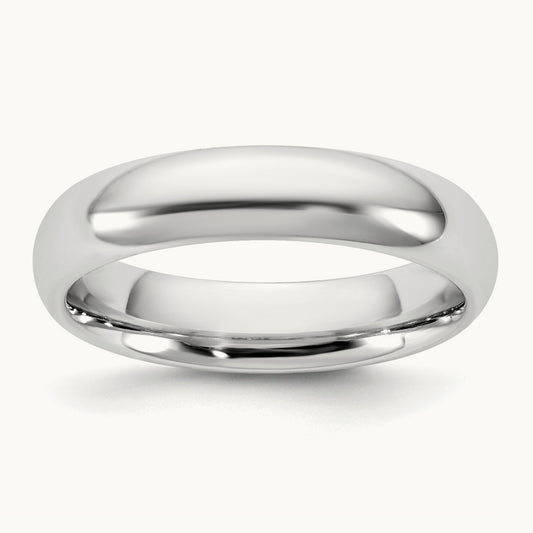 Standard Comfort Fit Band, 4.5mm, 10K White Gold