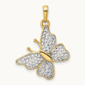 and Diamond-cut Fancy Butterfly Pendant — photo set