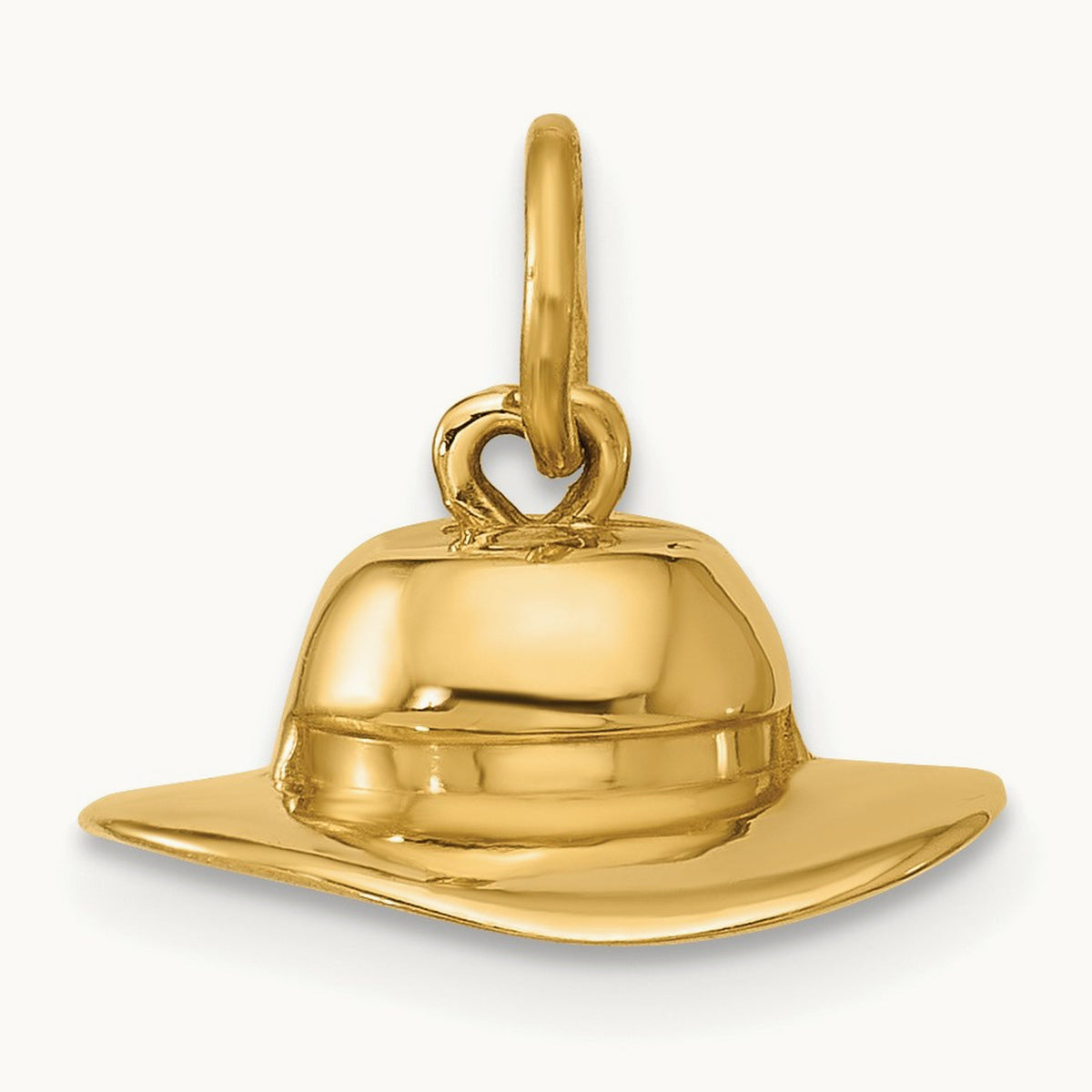 Sun Hat Charm, 14K Yellow Gold