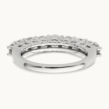 9-Stone Diamond Band, 14K White Gold