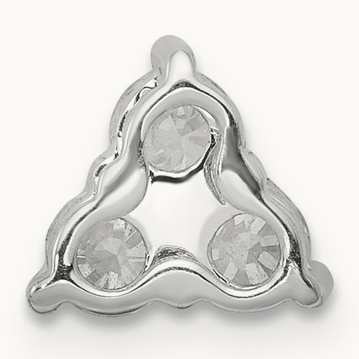 3 Stone Triangle Chain Slide, 0.50 ct tw Lab-Grown Diamond